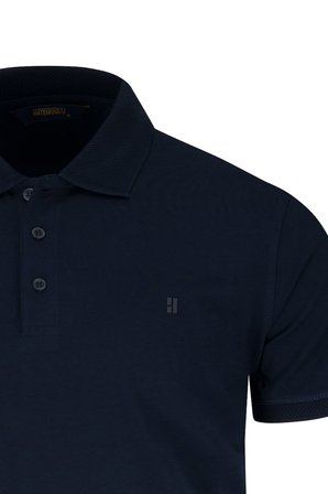 Lacivert Regular Fit Polo Yaka Pamuklu Tişört | M