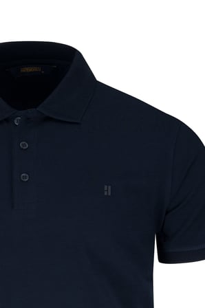 Lacivert Regular Fit Polo Yaka Pamuklu Tişört | S