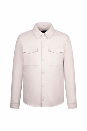 Taş Regular Fit Bebe Yaka Yünlü Kaşe Mont | M