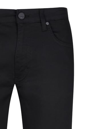 Siyah Rahat Kesim Fit 5 Cep Kanvas Pantolon | 33