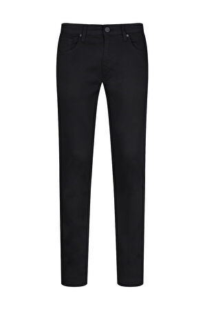 Siyah Rahat Kesim Fit 5 Cep Kanvas Pantolon | 34