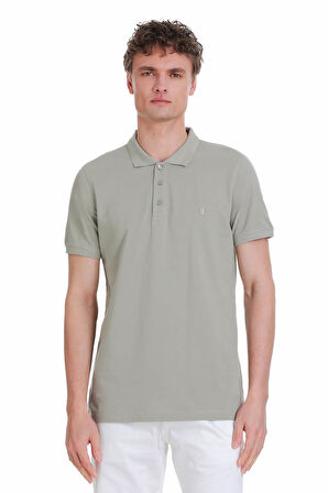 Haki Regular Fit 100% Pamuk Polo Yaka Tişört | M