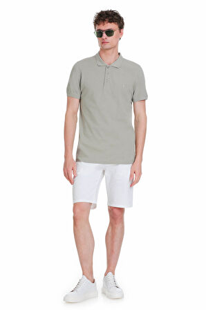 Haki Regular Fit 100% Pamuk Polo Yaka Tişört | M