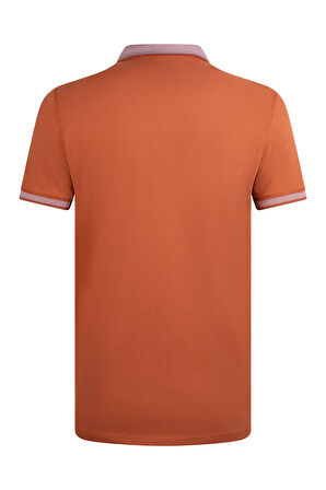 Kiremit Regular Fit 100% Pamuklu Polo Yaka Tişört | L