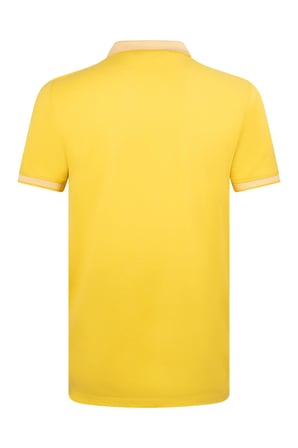 Sarı Regular Fit 100% Pamuklu Polo Yaka Tişört | M
