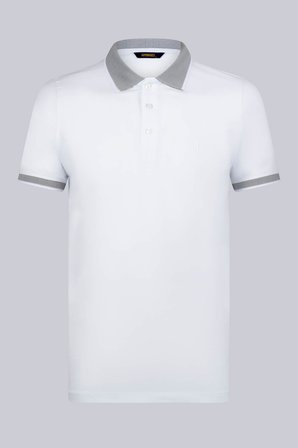 Beyaz Regular Fit 100% Pamuklu Polo Yaka Tişört | XL