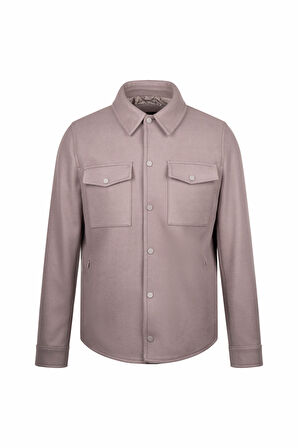 Vizon Regular Fit Bebe Yaka Yünlü Kaşe Mont | XXL