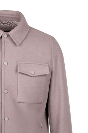 Vizon Regular Fit Bebe Yaka Yünlü Kaşe Mont | XXL