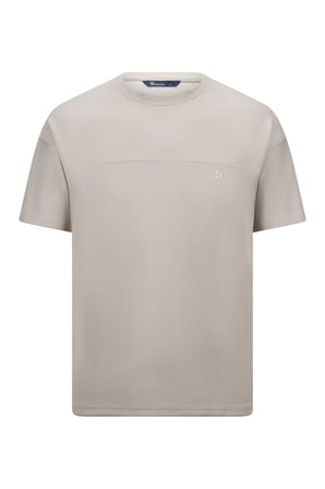 Bej Regular Fit Bisiklet Yaka Oversize Tişört | XL