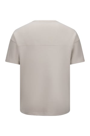 Bej Regular Fit Bisiklet Yaka Oversize Tişört | XL
