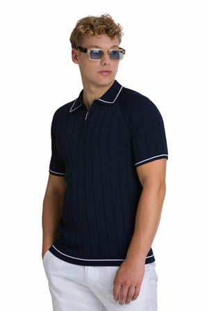 Lacivert Regular Fit Polo Yaka Rayon Tişört | L