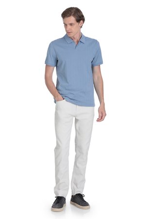 indigo Regular Fit Apaş Yaka Pamuklu Tişört | L