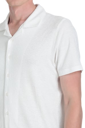 Beyaz Regular Fit Apaş Yaka Gömlek | XL