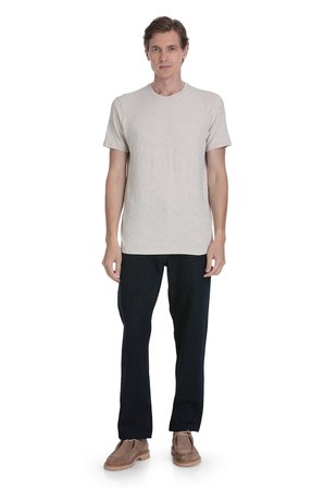 Taş Regular Fit Bisiklet Yaka Tişört | M