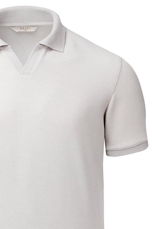 Ekru Regular Fit Polo Yaka Pamuklu Tişört | M