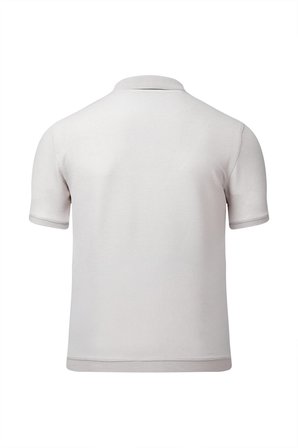 Ekru Regular Fit Polo Yaka Pamuklu Tişört | M