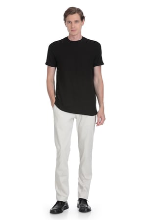 Siyah Regular Fit Bisiklet Yaka Tişört | S