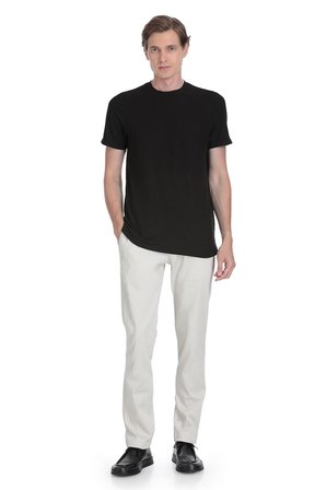 Siyah Regular Fit Bisiklet Yaka Tişört | XXL