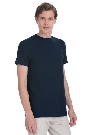 Lacivert Regular Fit Bisiklet Yaka Tişört | XL
