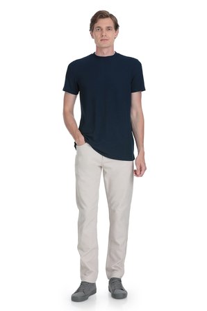 Lacivert Regular Fit Bisiklet Yaka Tişört | XL