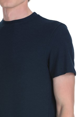 Lacivert Regular Fit Bisiklet Yaka Tişört | XL