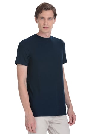 Lacivert Regular Fit Bisiklet Yaka Tişört | XXL