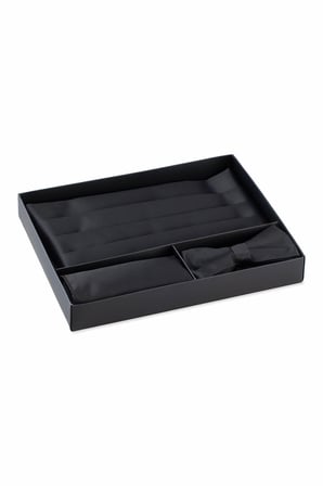 Siyah Kuşak Papyon Mendil Set | STD