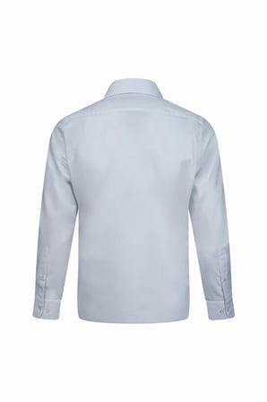 Beyaz Klasik Fit Slim Yaka Pamuklu Uzun Kollu Klasik Gömlek | XXL