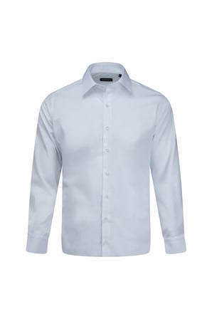 Beyaz Klasik Fit Slim Yaka Pamuklu Uzun Kollu Klasik Gömlek | XXL
