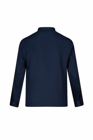 Lacivert Klasik Fit Slim Yaka 100% Pamuk Uzun Kollu Saten Gömlek | XL