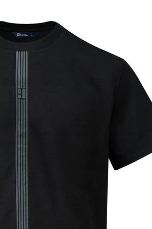 Siyah Regular Fit Bisiklet Yaka Tişört | M