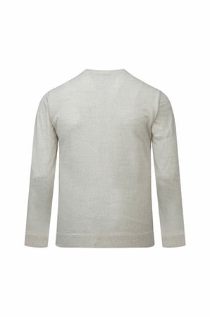 Bej Regular Fit Jakarlı Bisiklet Yaka Yünlü Kazak | XL