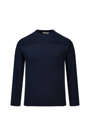 Lacivert Regular Fİt Bisiklet Yaka Rayon Kazak | M
