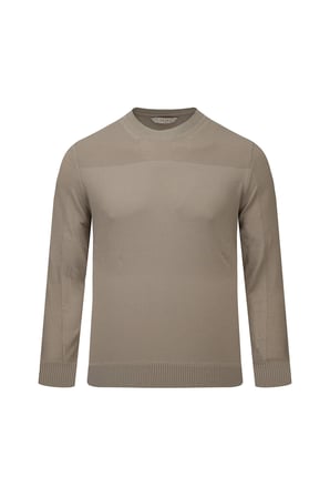 Bej Regular Fİt Bisiklet Yaka Rayon Kazak | M