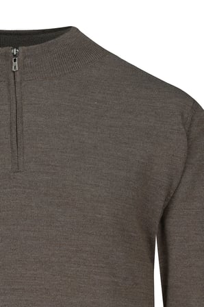 Vizon Regular Fit Fermuarlı Yarım Balıkçı Yaka Yünlü Kazak | M