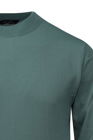 Turkuaz Regular Fit Yarım Balıkçı Yaka Yünlü Kazak | XXL
