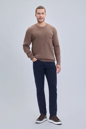 Vizon Regular Fit Bisiklet Yaka Kazak | XXL