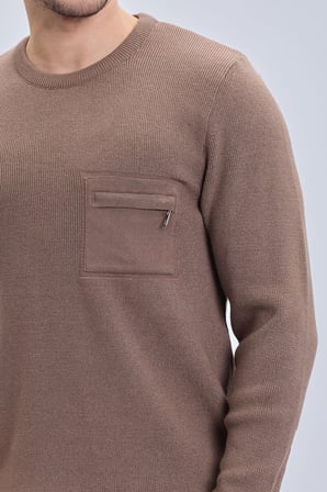 Vizon Regular Fit Bisiklet Yaka Kazak | XXL