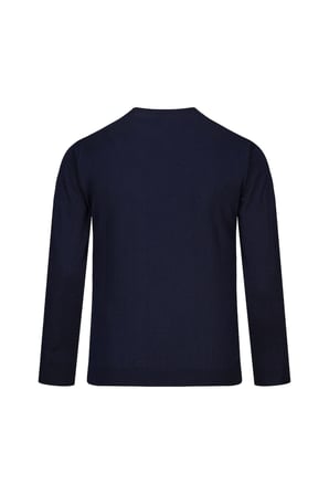 Lacivert Regular Fit Jakarlı Bisiklet Yaka Yünlü Kazak | XL