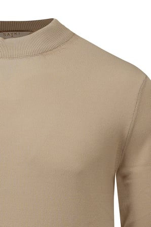 Camel Regular Fit Yarım Balıkçı Yaka Rayon Kazak | M