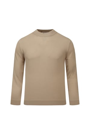 Camel Regular Fit Yarım Balıkçı Yaka Rayon Kazak | XXL