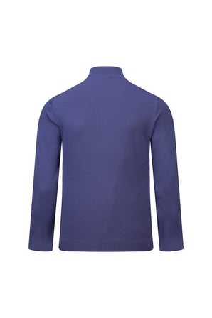 Mor Regular Fit Yarım Balıkçı Yaka Fermuarlı  Kazak | L