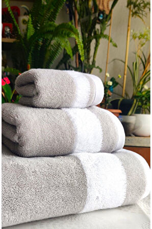 (3.LÜ LÜKS BANYO SET) Hediyelik, Çeyizlik, Özel Üretim Çift Yön-renk Banyo, Baş, El Havlu Set