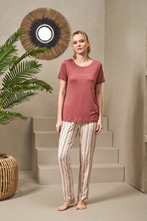 PJS Kadın Pantolon Takımı 25135 