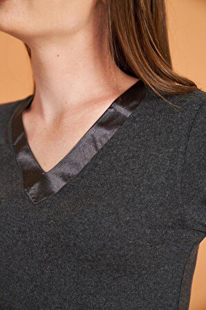 PJS Kadın Antrasit Pijama Takımı 28091