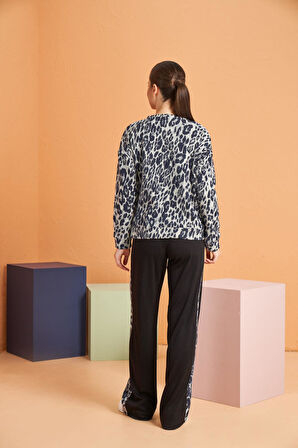 PJS Kadın Gri Pijama Takımı 28094 