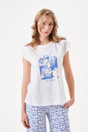 Pjs Kadın Beyaz Pijama Takımı 29113