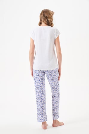 Pjs Kadın Beyaz Pijama Takımı 29113