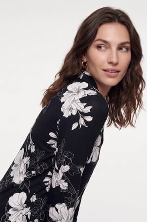 Pjs Kadın Siyah Düğmeli Pijama Takımı 30163 