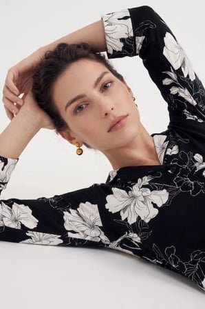 Pjs Kadın Siyah Düğmeli Pijama Takımı 30163 